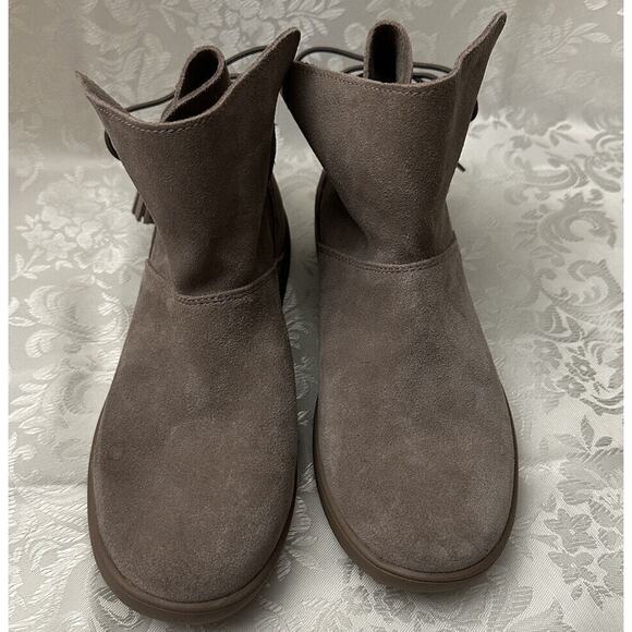Koolaburra Ugg Women’s Suede Skyller Tassel Ankle Boots Size 7 Cinder - Picture 1 of 5